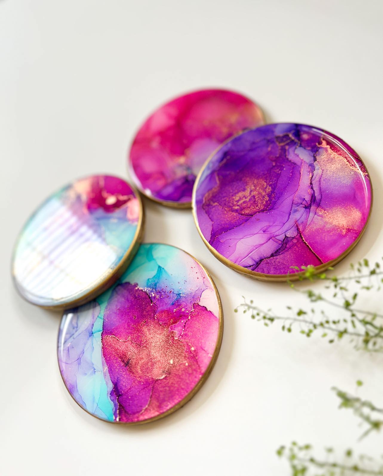 VividVibe Purple Coasters- Single coaster