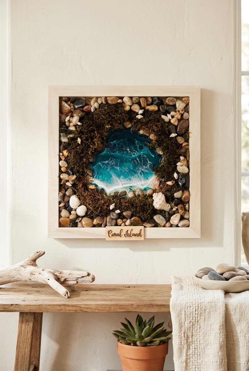 Coral Island 3D Ocean Wall Art