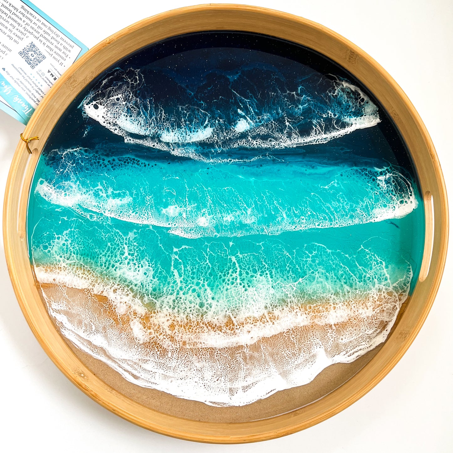 Ocean Inspired Bamboo Tray- Made to order