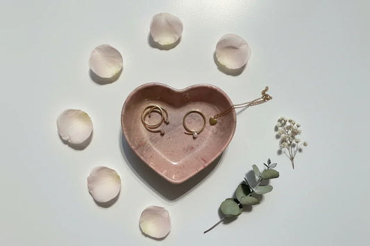 Heart Trinket Dish – Marble Inspired Jewelry Holder - view 2