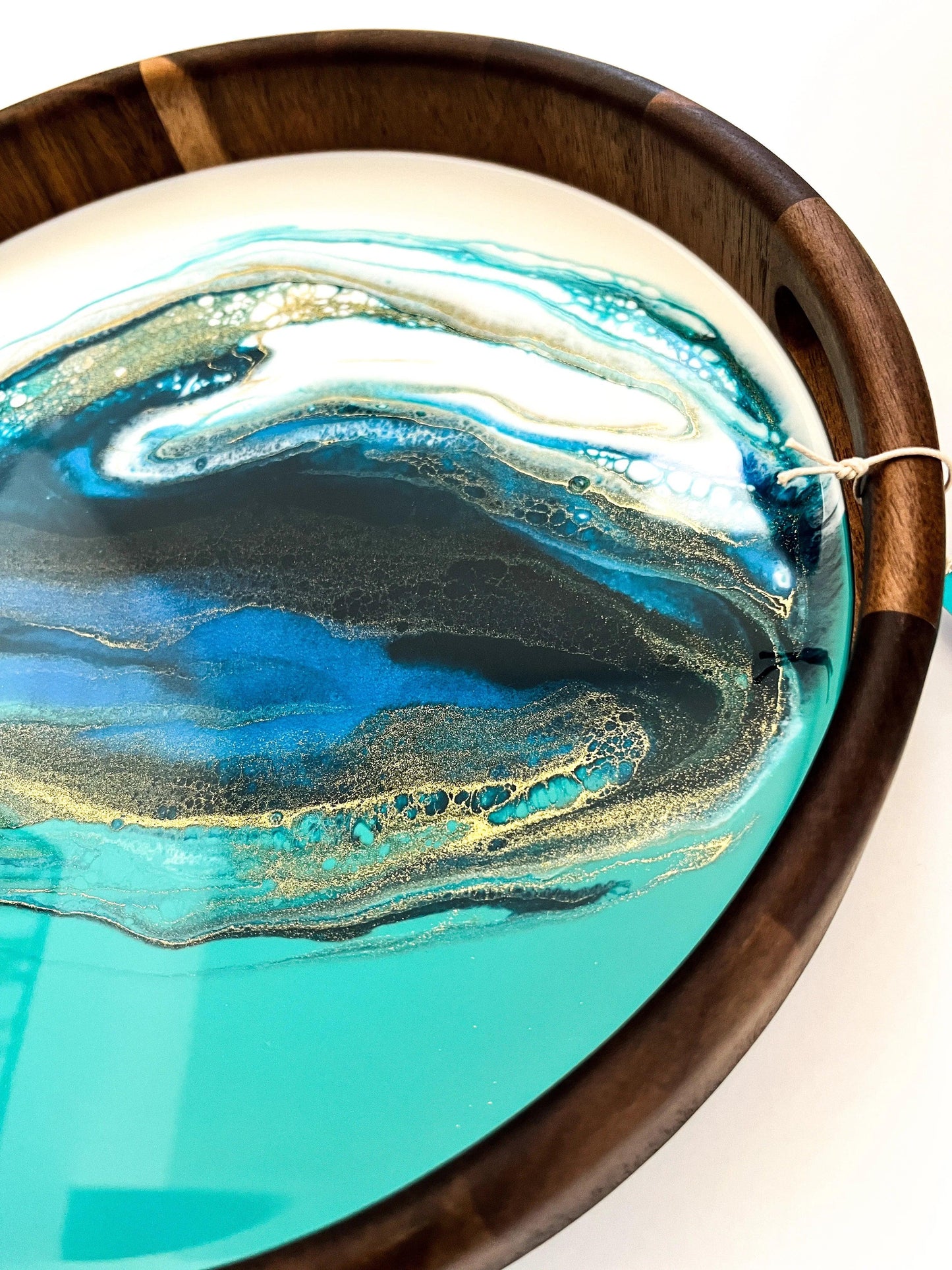 Blue waves Resin Serving Tray