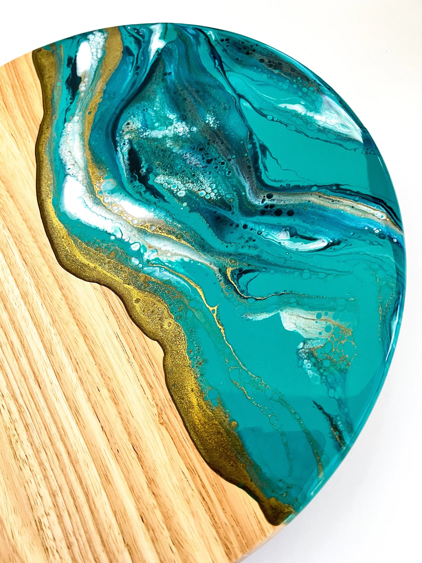 Turquoise Love Resin Lazy Susan