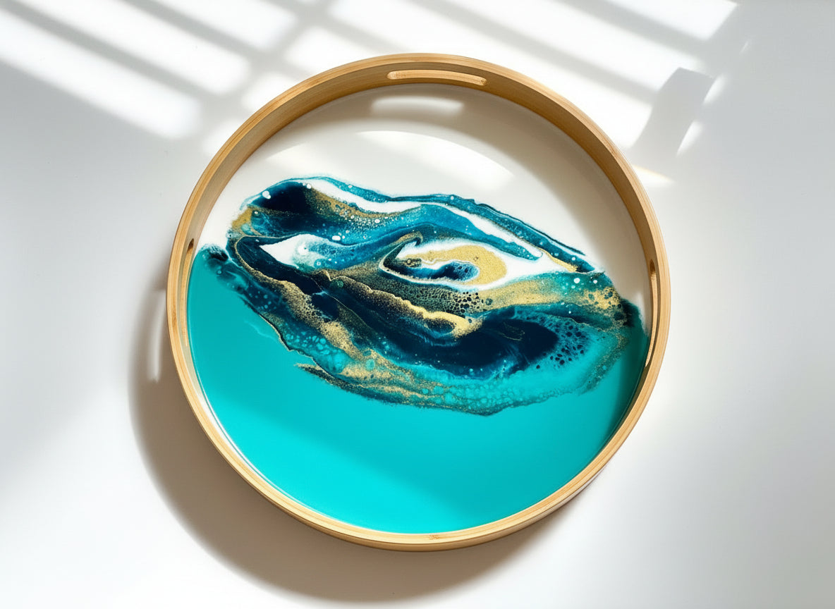 Bamboo Tray- Lagoon Breeze
