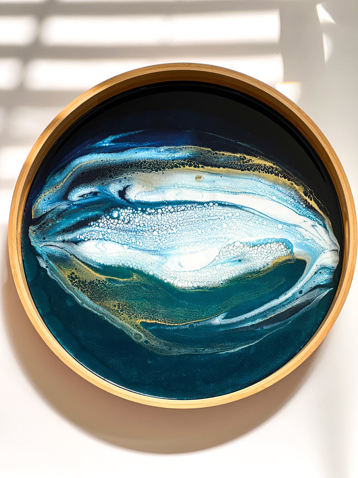 Bamboo Tray- Midnight Tide