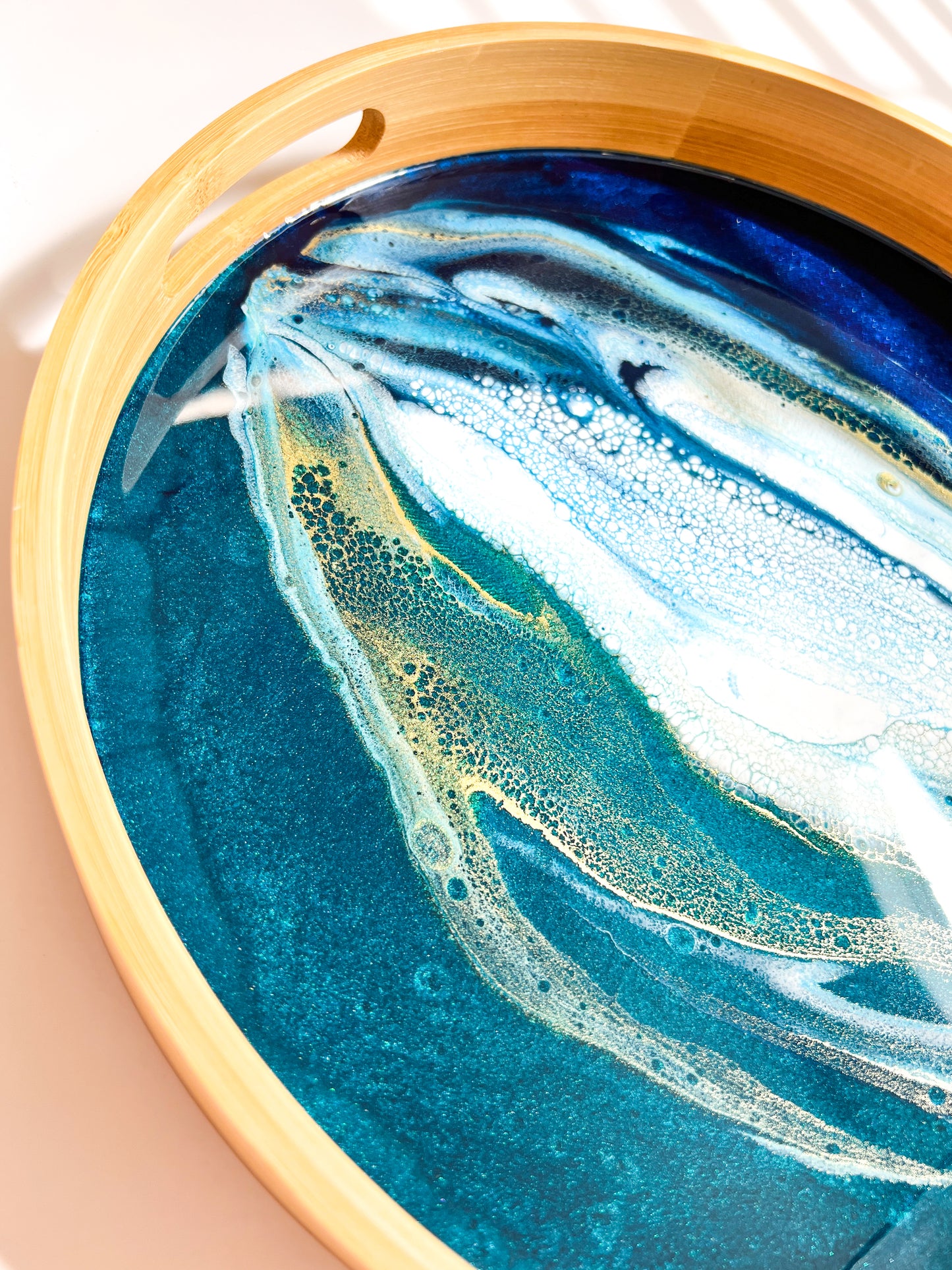 Bamboo Tray- Midnight Tide