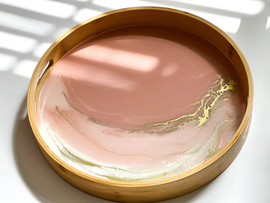 Celestial Shoreline Ocean-Inspired Resin Serving Tray| Made to order