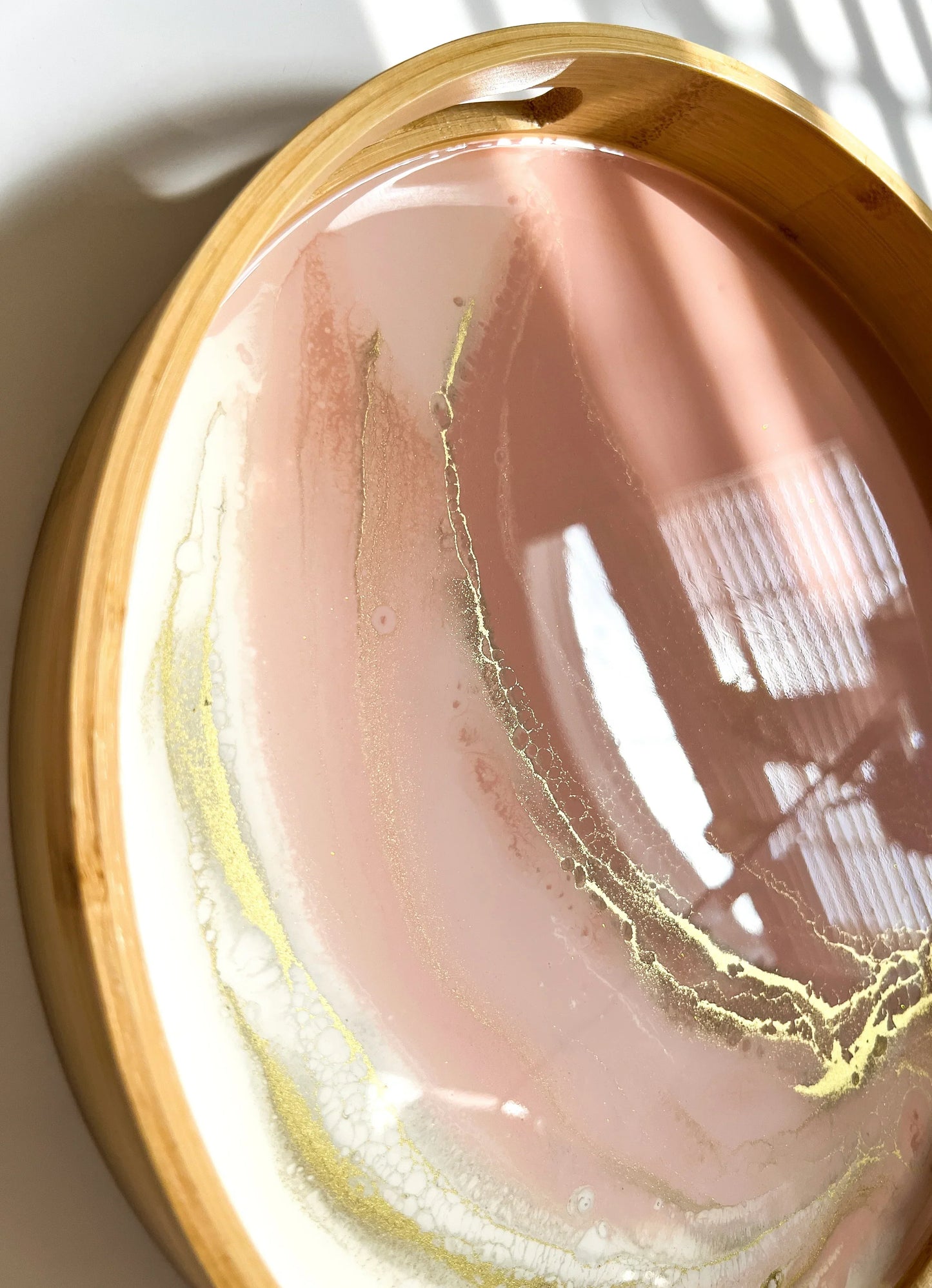 Celestial Shoreline Ocean-Inspired Resin Serving Tray| Made to order