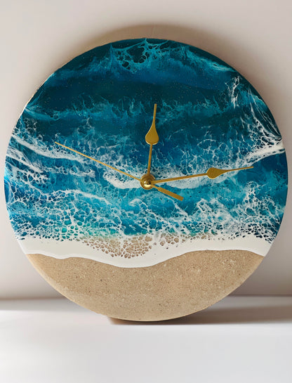 Personalized Ocean inspired clock- Made to order