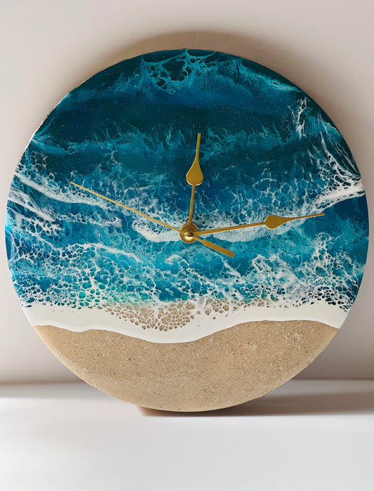 Personalized Ocean inspired clock- Made to order