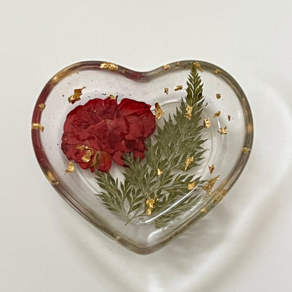 Floral Heart Trinket Dish – Preserved Flowers in Crystal-Clear Resin