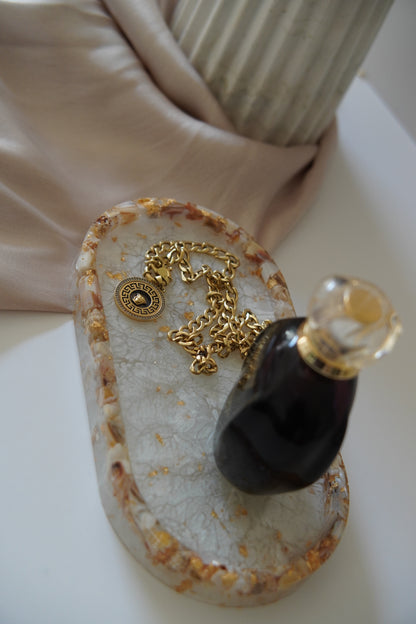 AURELIA PEARL TRAY | Luxury Pearl & Gold Serving Tray