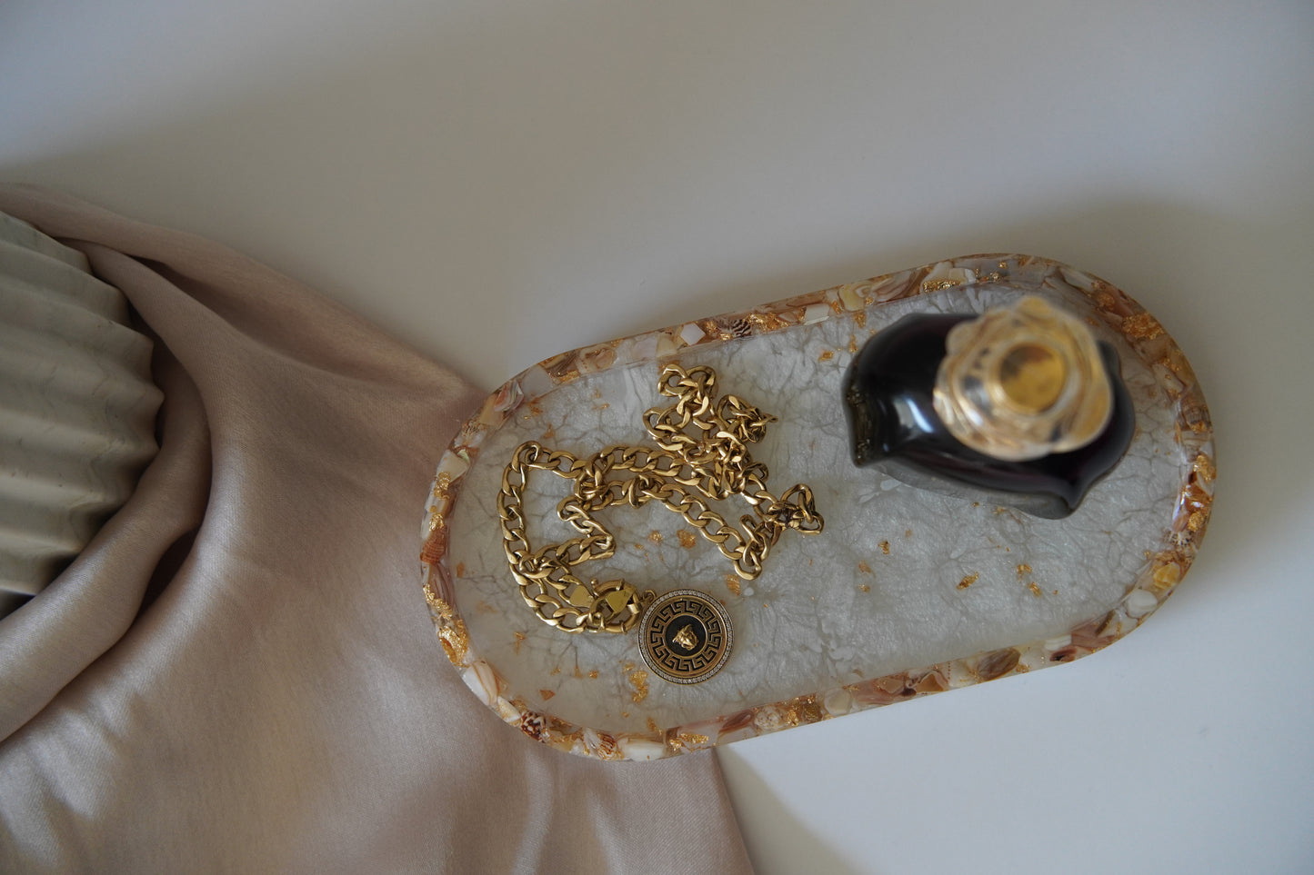 AURELIA PEARL TRAY | Luxury Pearl & Gold Serving Tray