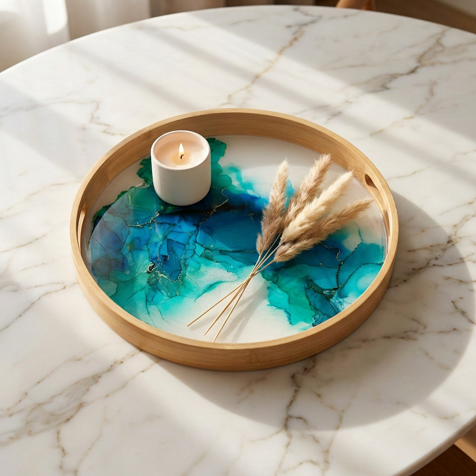 vvidvibe handmade resin tray