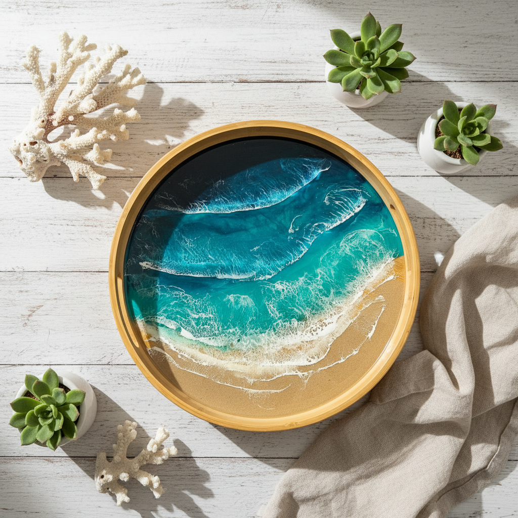 Ocean Inspired Resin Tray – Serving Tray - Sharm El Sheikh