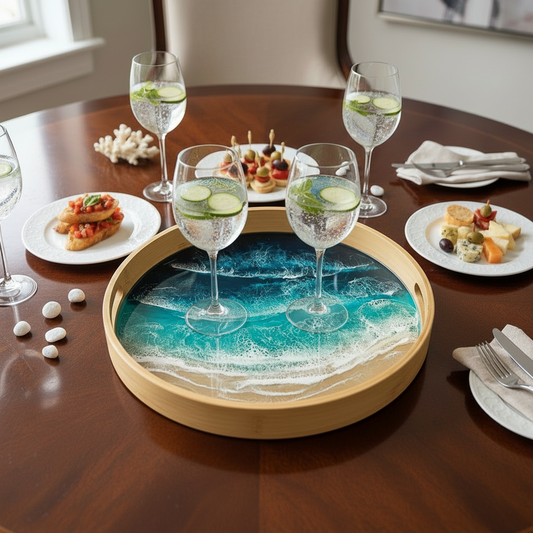 Ocean Inspired Resin Tray – Serving Tray - Marsa Alam