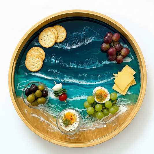 Ocean Inspired Resin Tray – Serving Tray - Hurghada