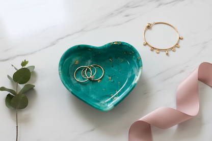 Heart Trinket Dish – Geode Inspired Jewelry Holder