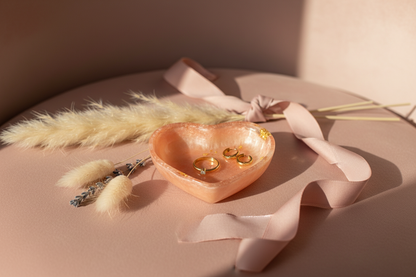 Heart Trinket Dish – Geode Inspired Jewelry Holder