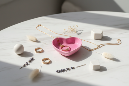 Heart Trinket Dish – Geode Inspired Jewelry Holder