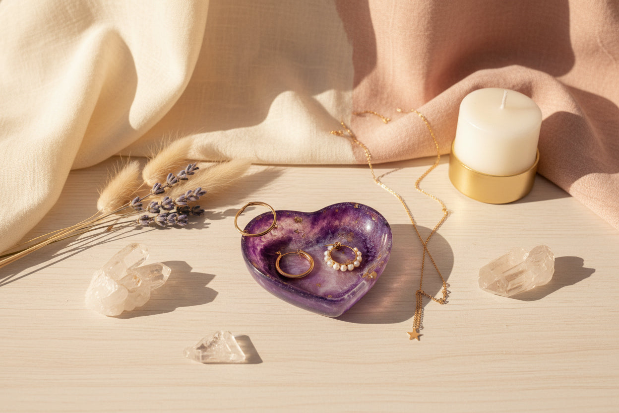 Heart Trinket Dish – Marble Inspired Jewelry Holder