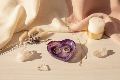 Heart Trinket Dish – Marble Inspired Jewelry Holder