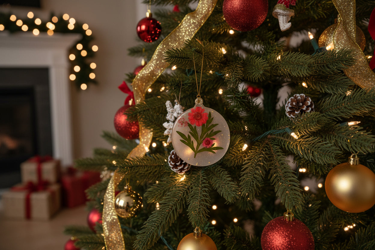Floral-Inspired Handcrafted Ornament | Floral Holiday Décor