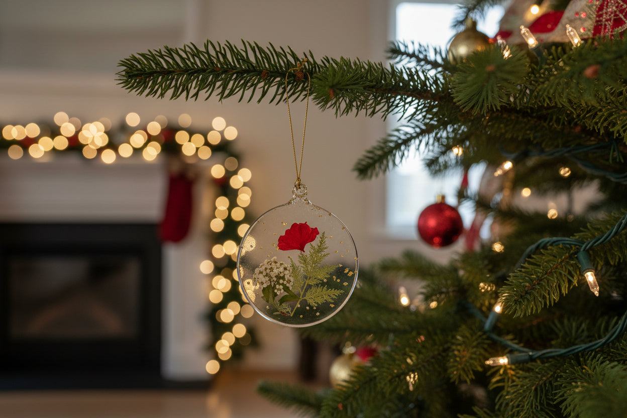 Floral-Inspired Handcrafted Ornament | Floral Holiday Décor