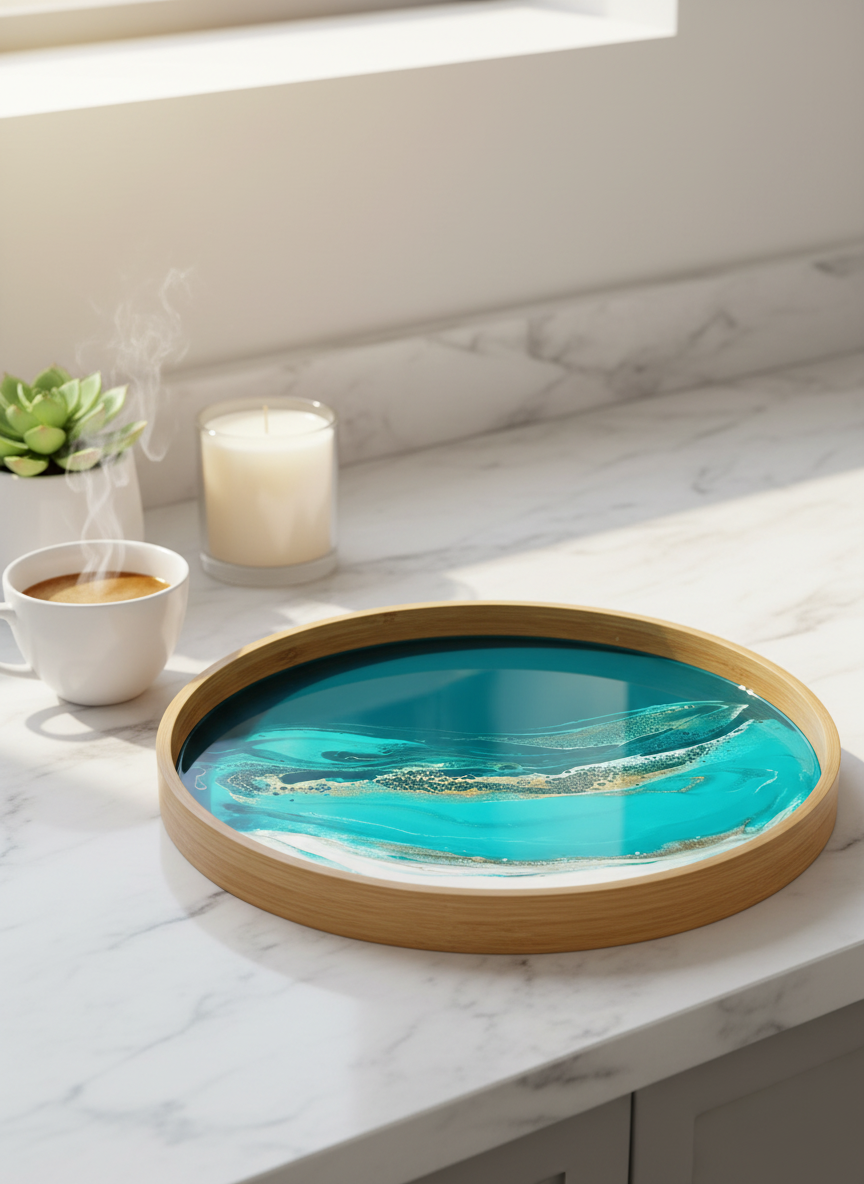 Bamboo Tray- Tide Whisper-Made to order