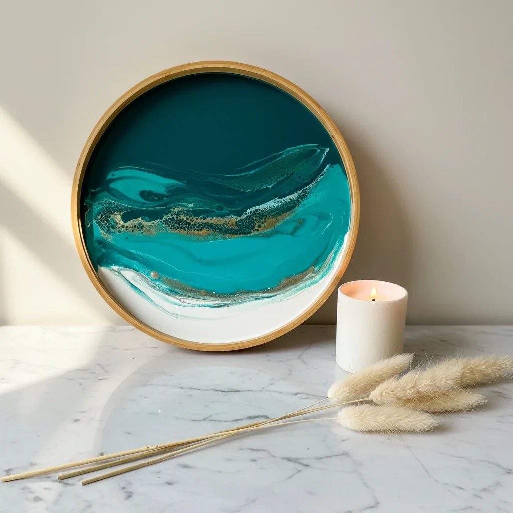 Tide Whisper Resin Serving Tray-Made to order