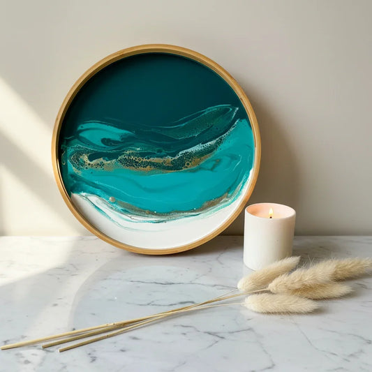 Tide Whisper Resin Serving Tray-Made to order