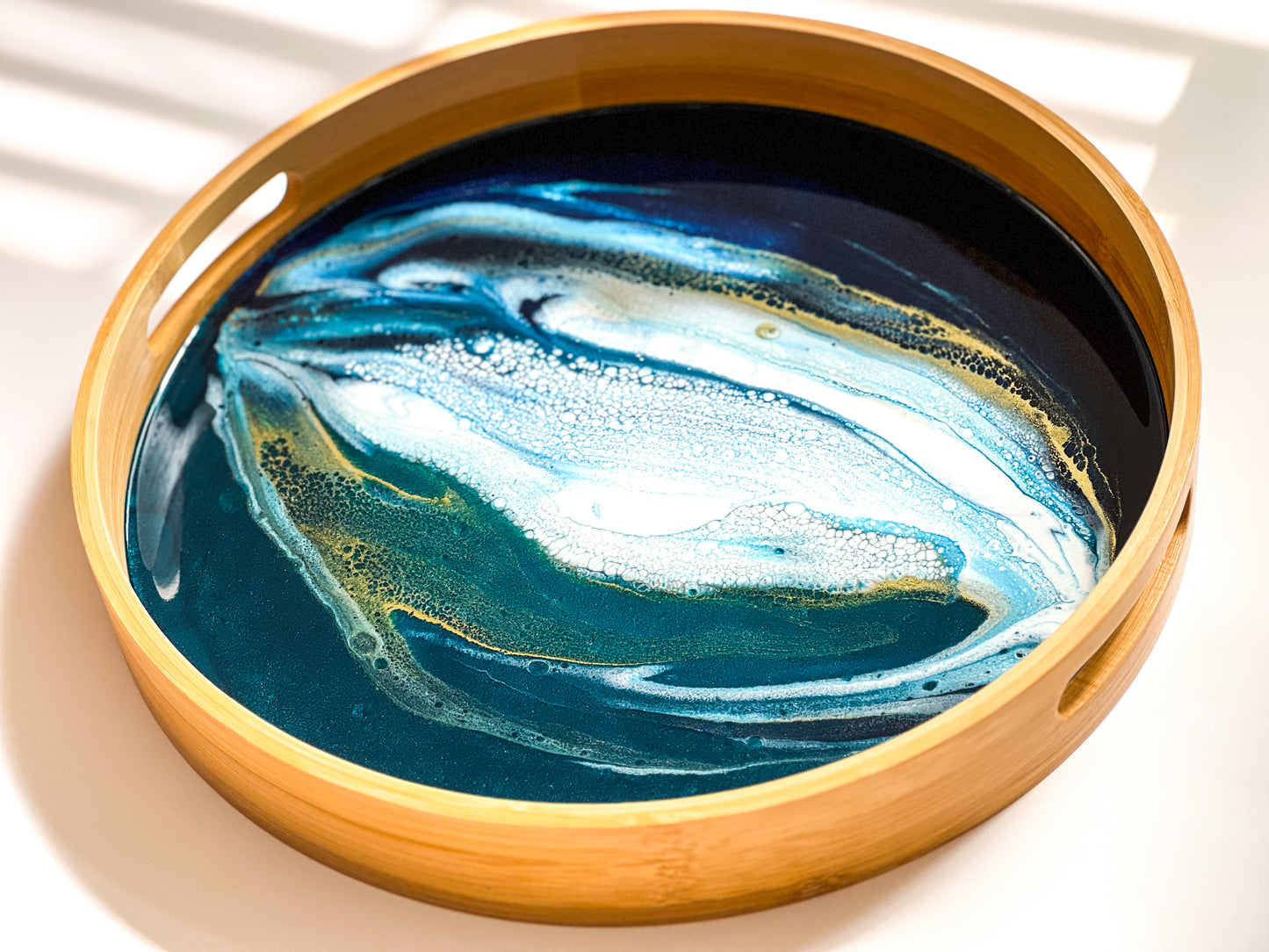 Bamboo Tray- Midnight Tide
