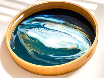 Bamboo Tray- Midnight Tide