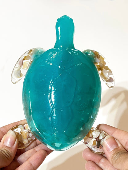 Ocean-Inspired Resin Turtle