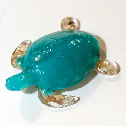 Ocean-Inspired Resin Turtle