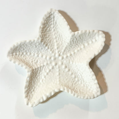 Ocean-Inspired Starfish Trinket Dish | Minimal Coastal Accent - White