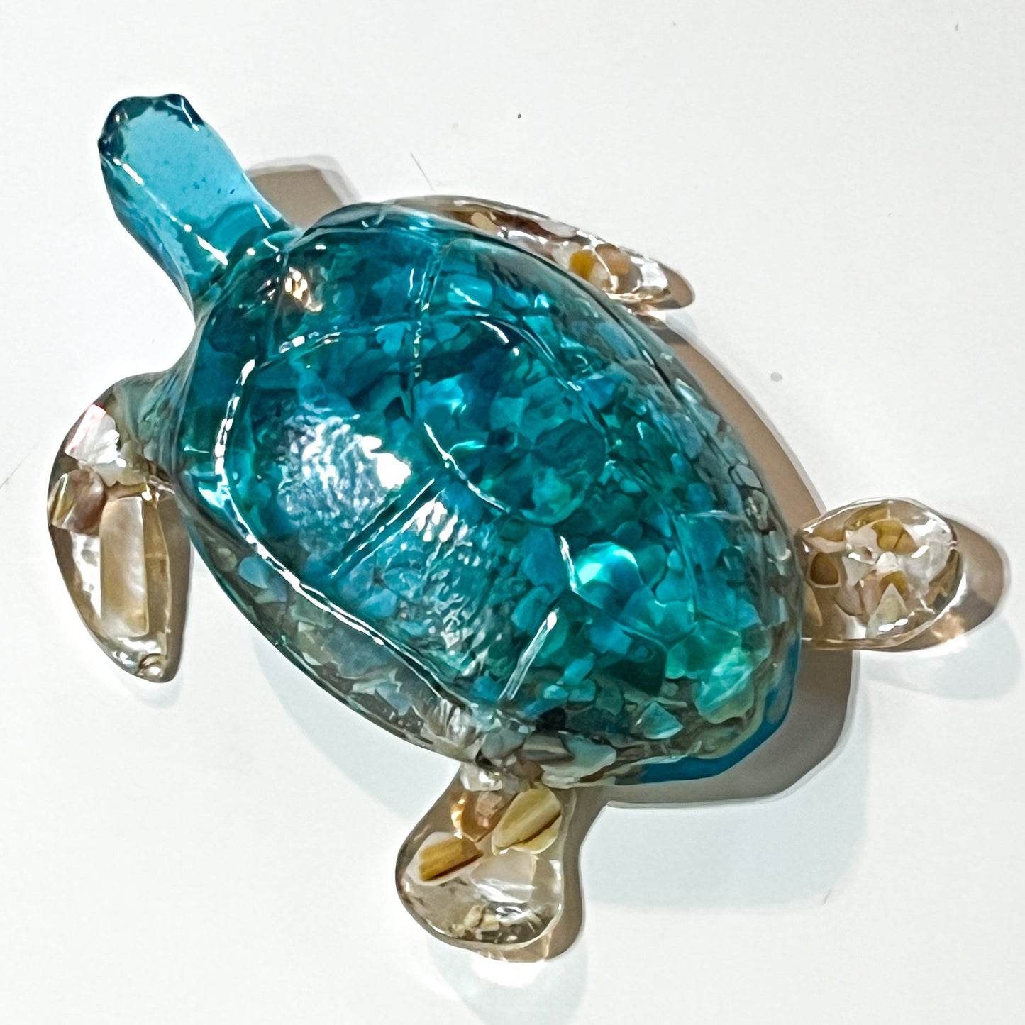Ocean-Inspired Resin Turtle