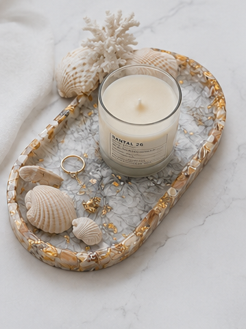 AURELIA PEARL TRINKET TRAY | Luxury Pearl & Gold Keepsake