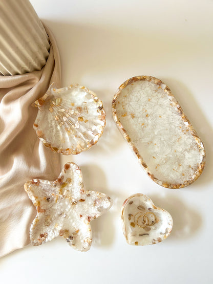 AURELIA PEARL TRAY | Luxury Pearl & Gold Serving Tray