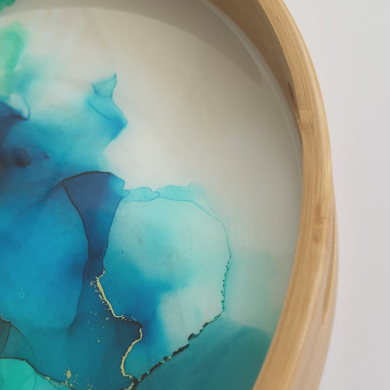 handcrafted resin tray
