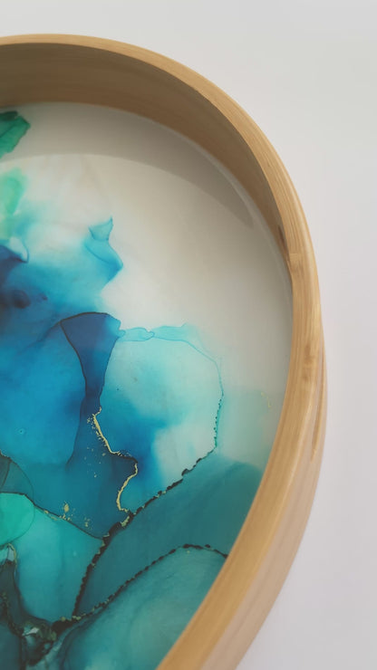 handcrafted resin tray